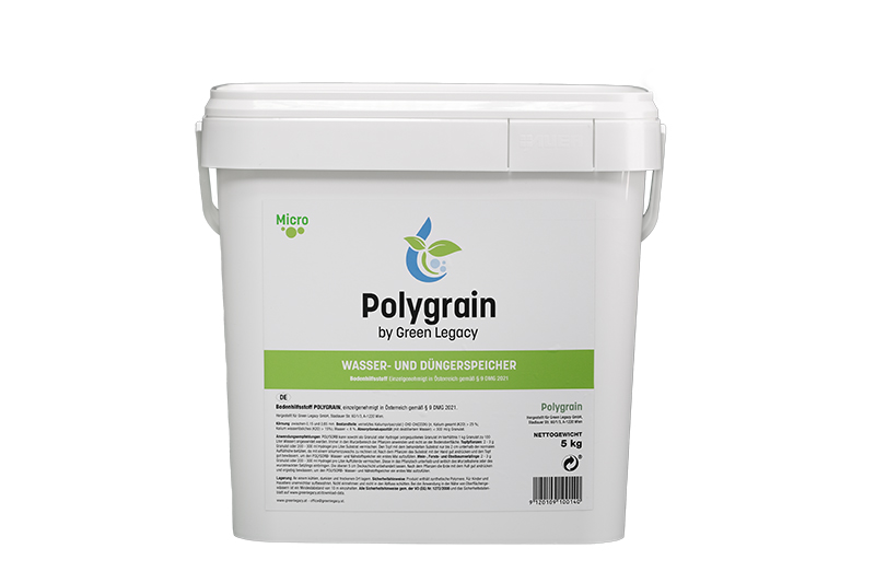 Polygrain, Bodenhilfsstoff, Wasserspeichernde Granulate, Superabsorber